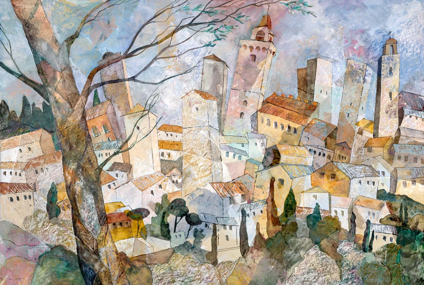 Sunlight on the towers of San Gimignano