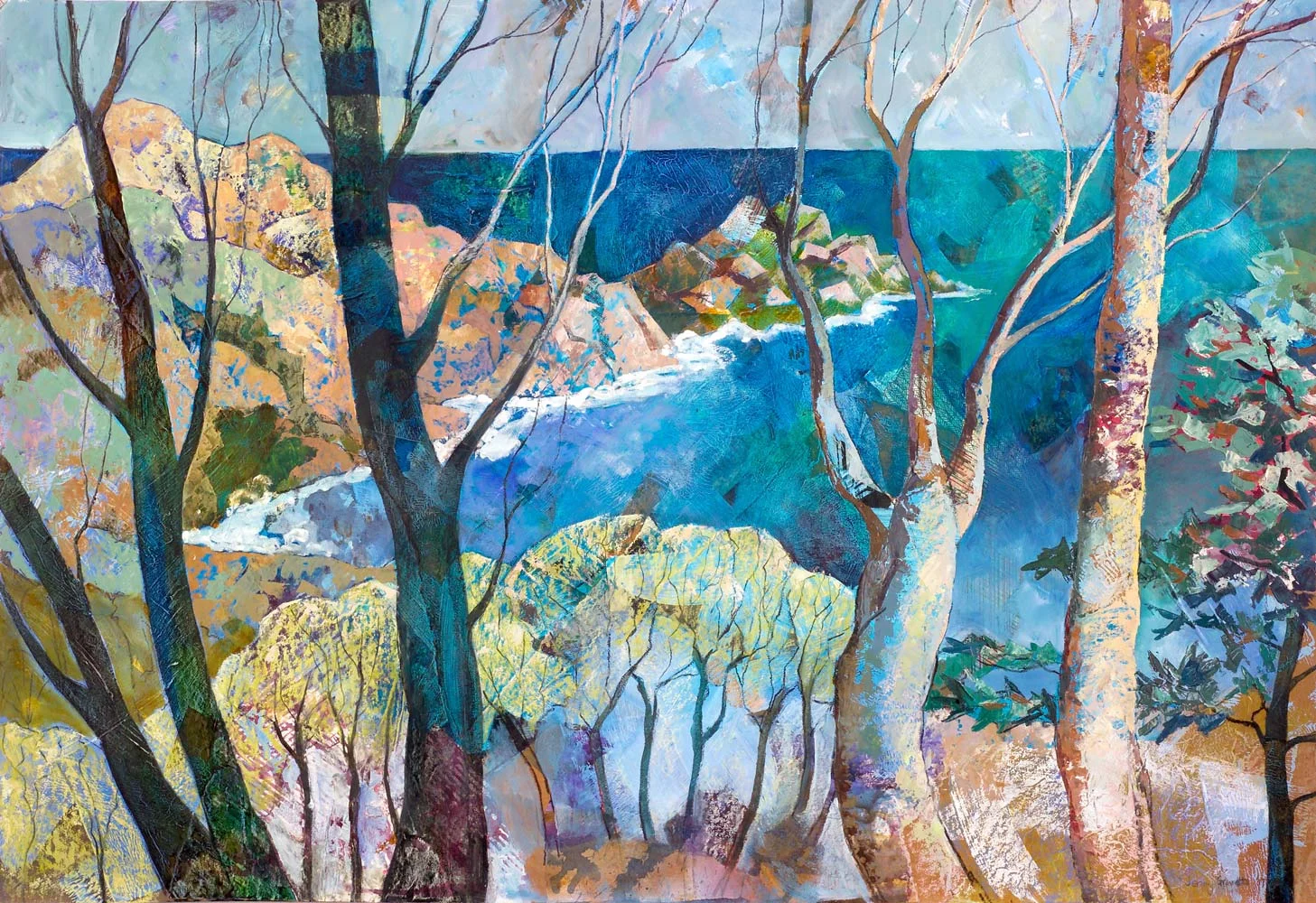 Through the trees at St Loy's Cove