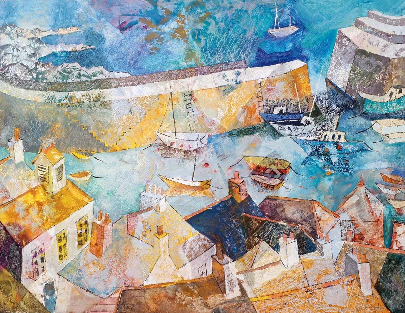 Mousehole with clock tower