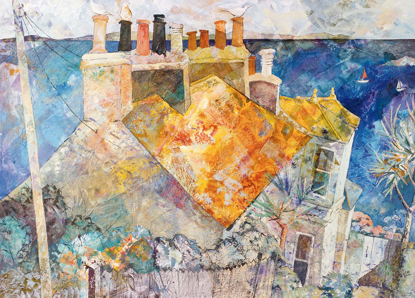Yellow rooftops, Mousehole