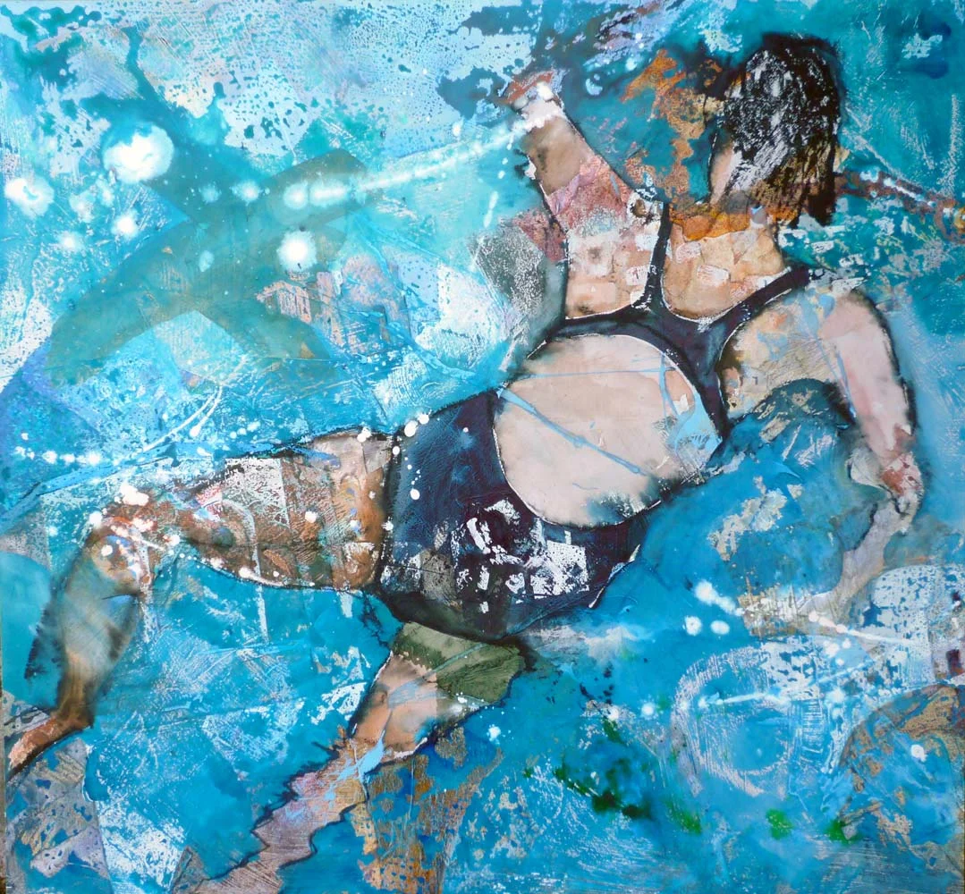 Swimmer in the shallows