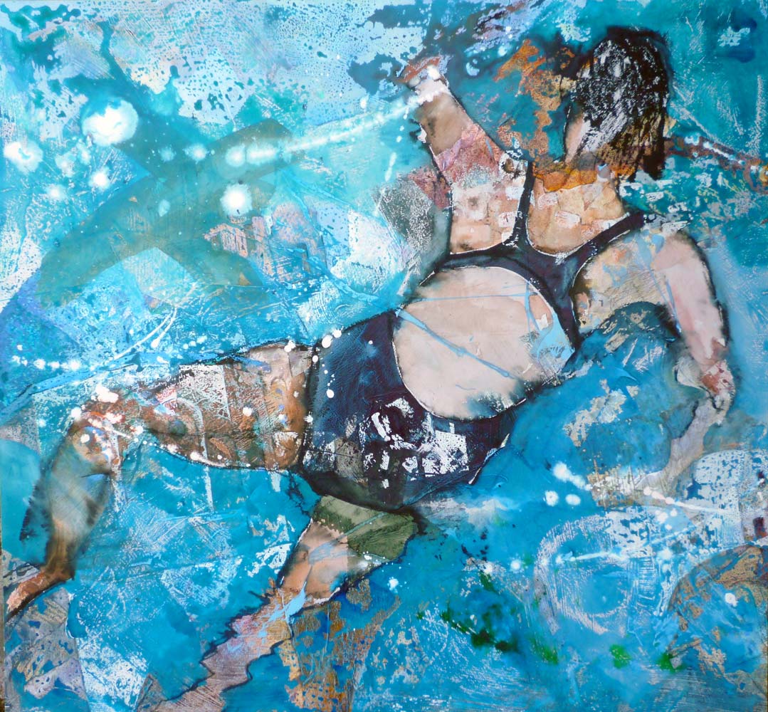 Swimmer in the shallows