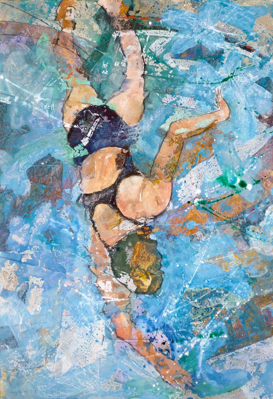 Swimming to shore