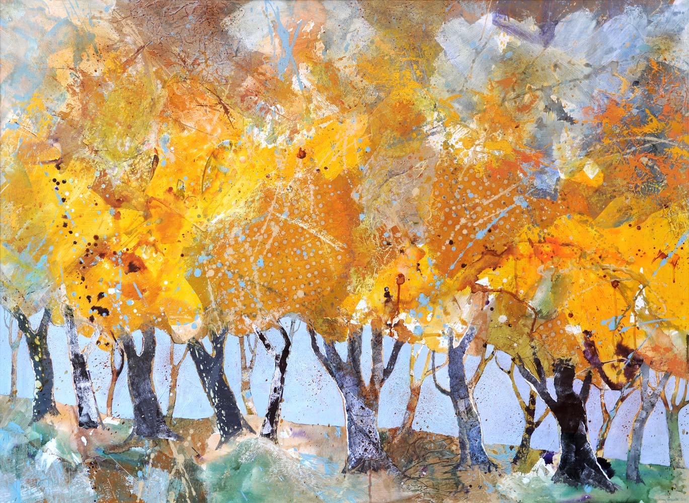Row of trees, Autumn