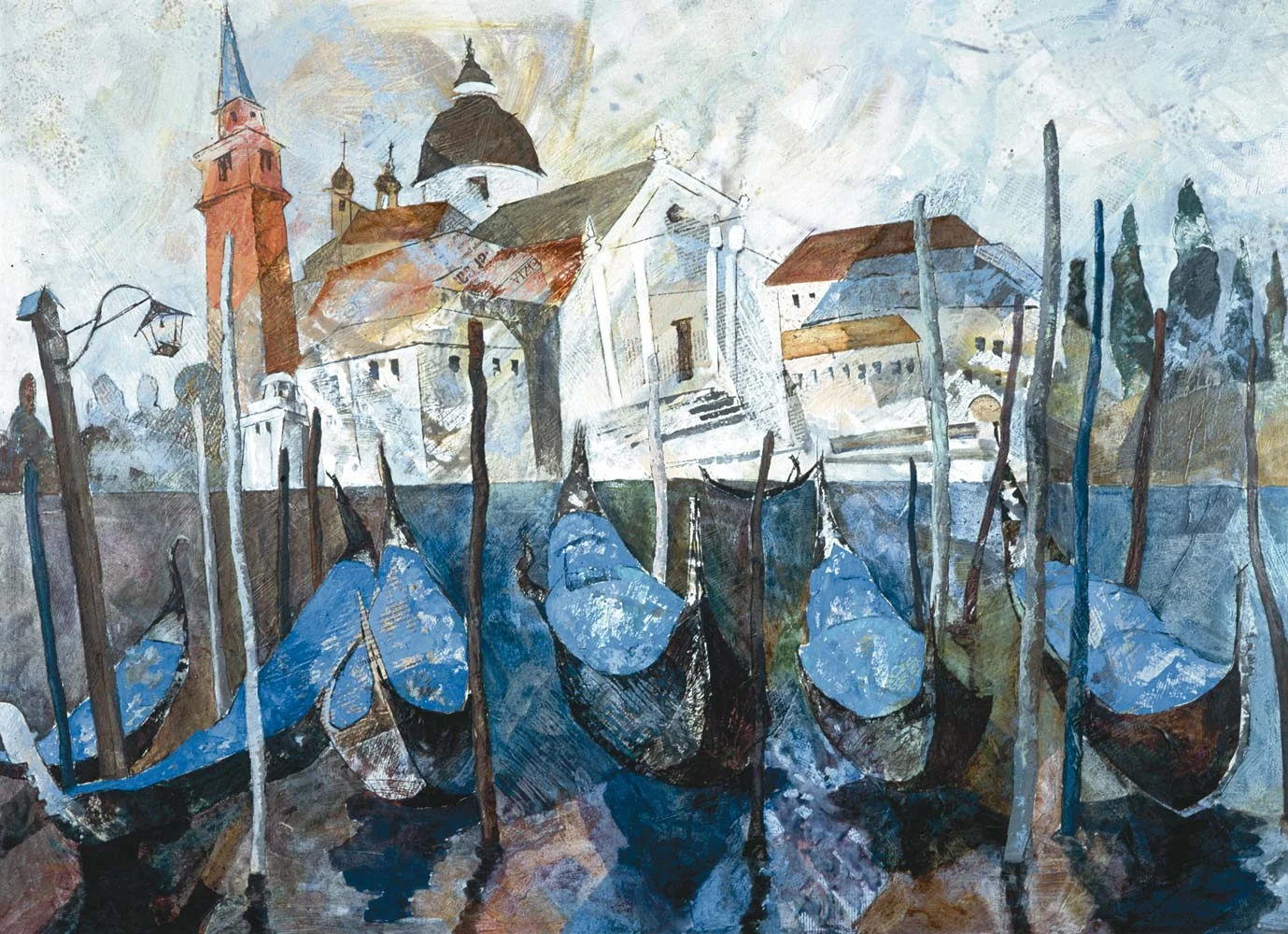 Venice gondolas, October day