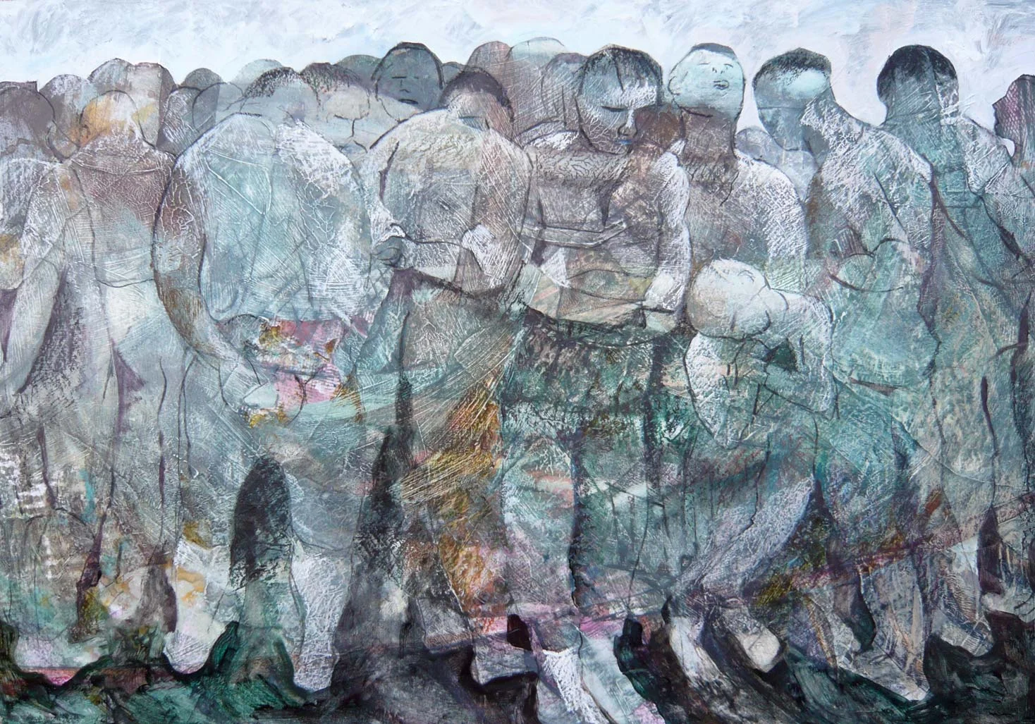 After Kollwitz "The Prisoners"