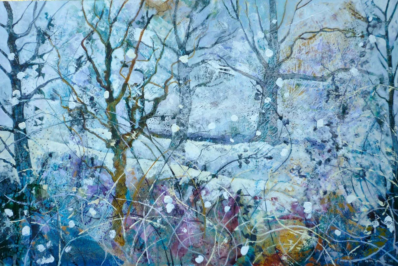 Snow falling, Rothley Park
