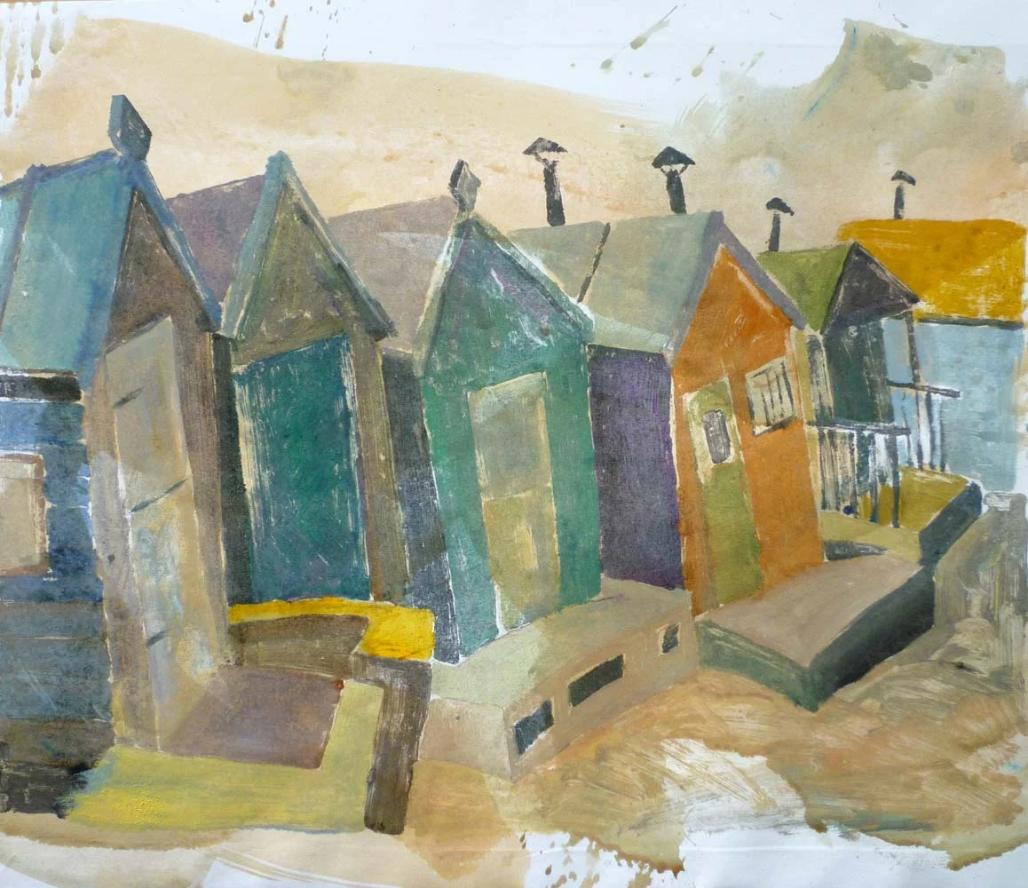 Row of huts