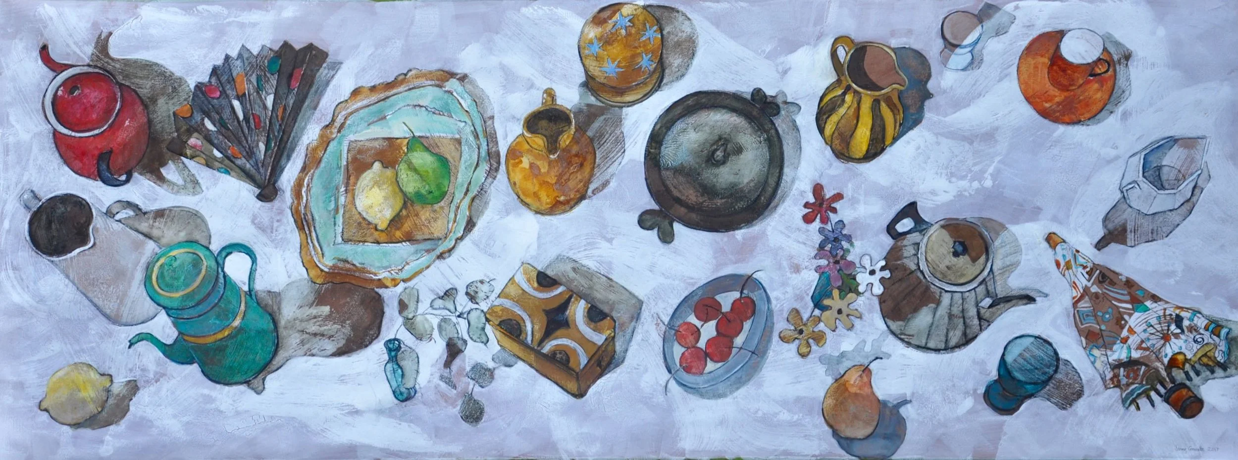 Studio objects on the floor