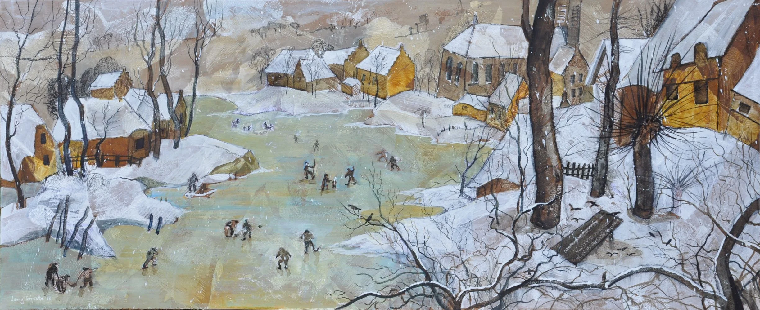 Tribute to Bruegel's "Skaters" 