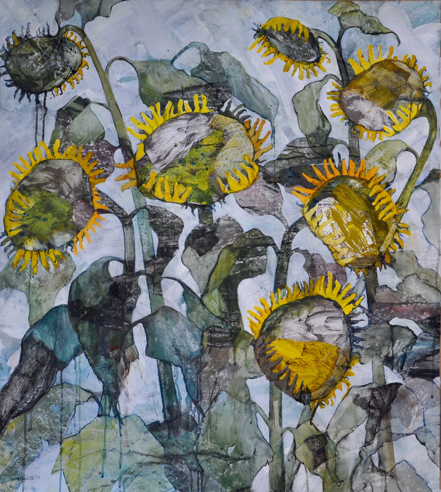 Smiling sunflowers