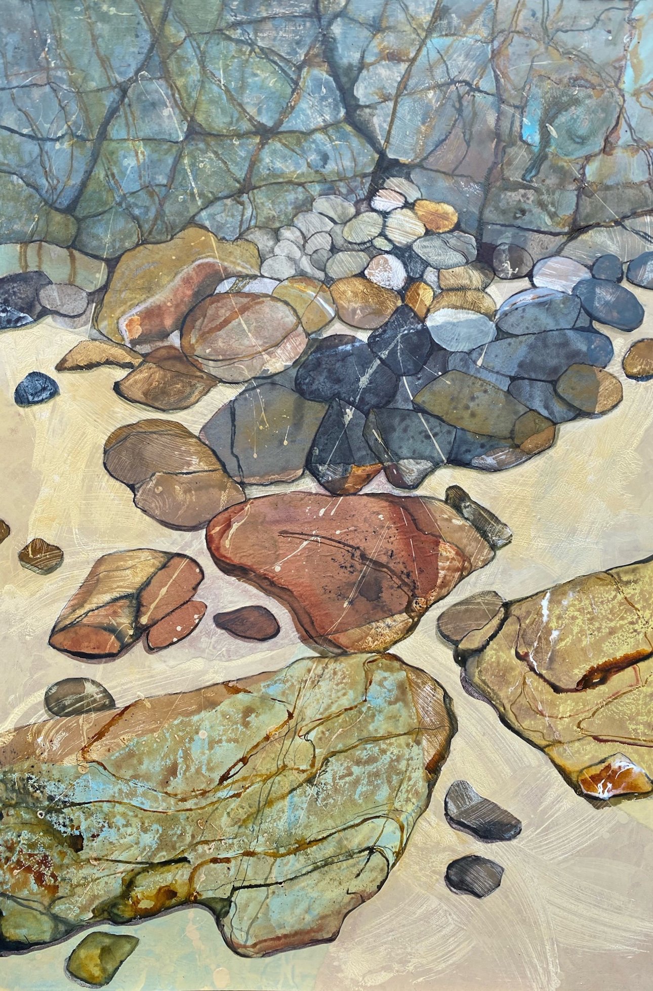 Pebbles at low tide, Gwithian 