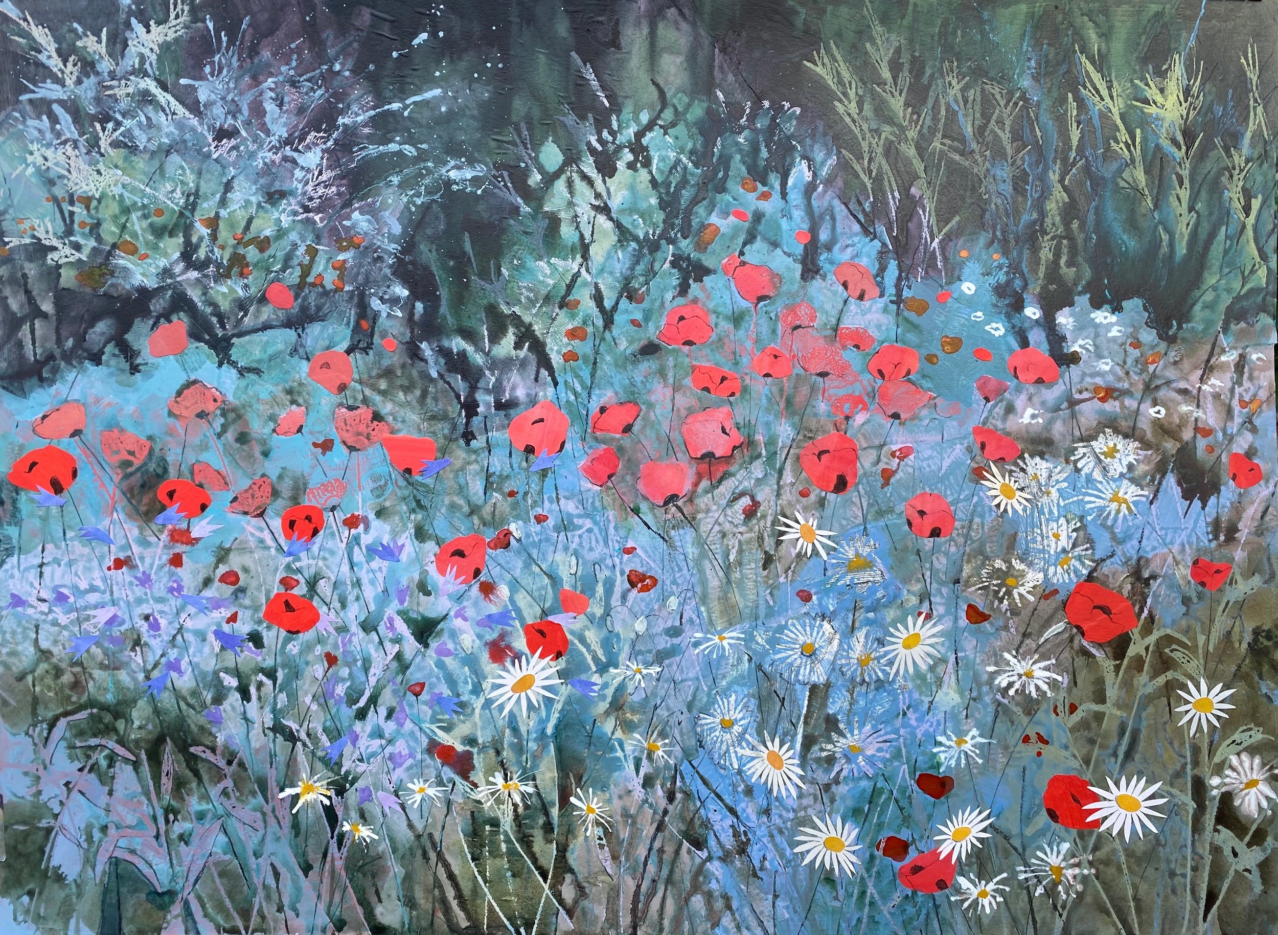 "Black spot poppies, Sissinghurst Gardens"