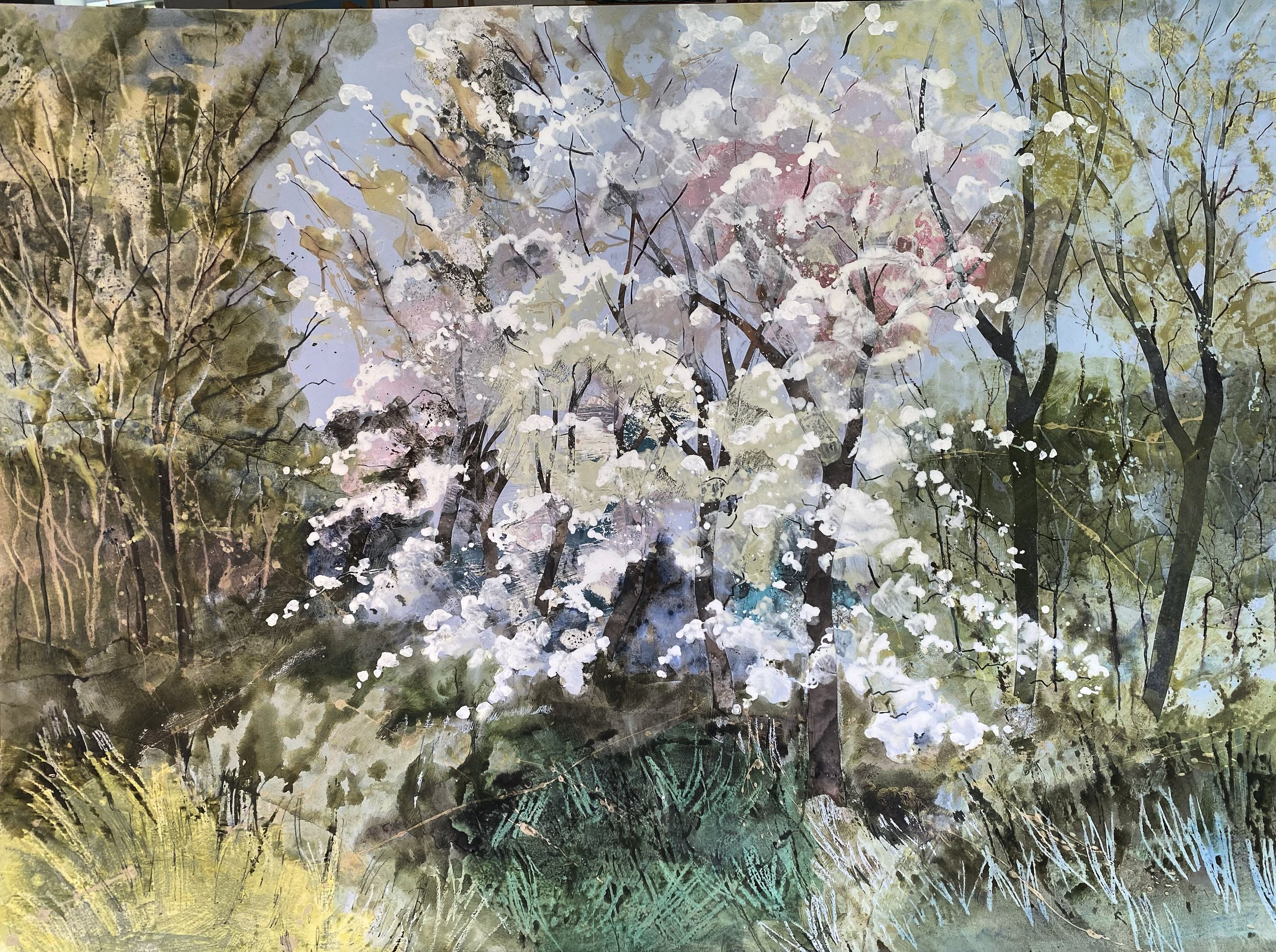 May blossom in the orchard 