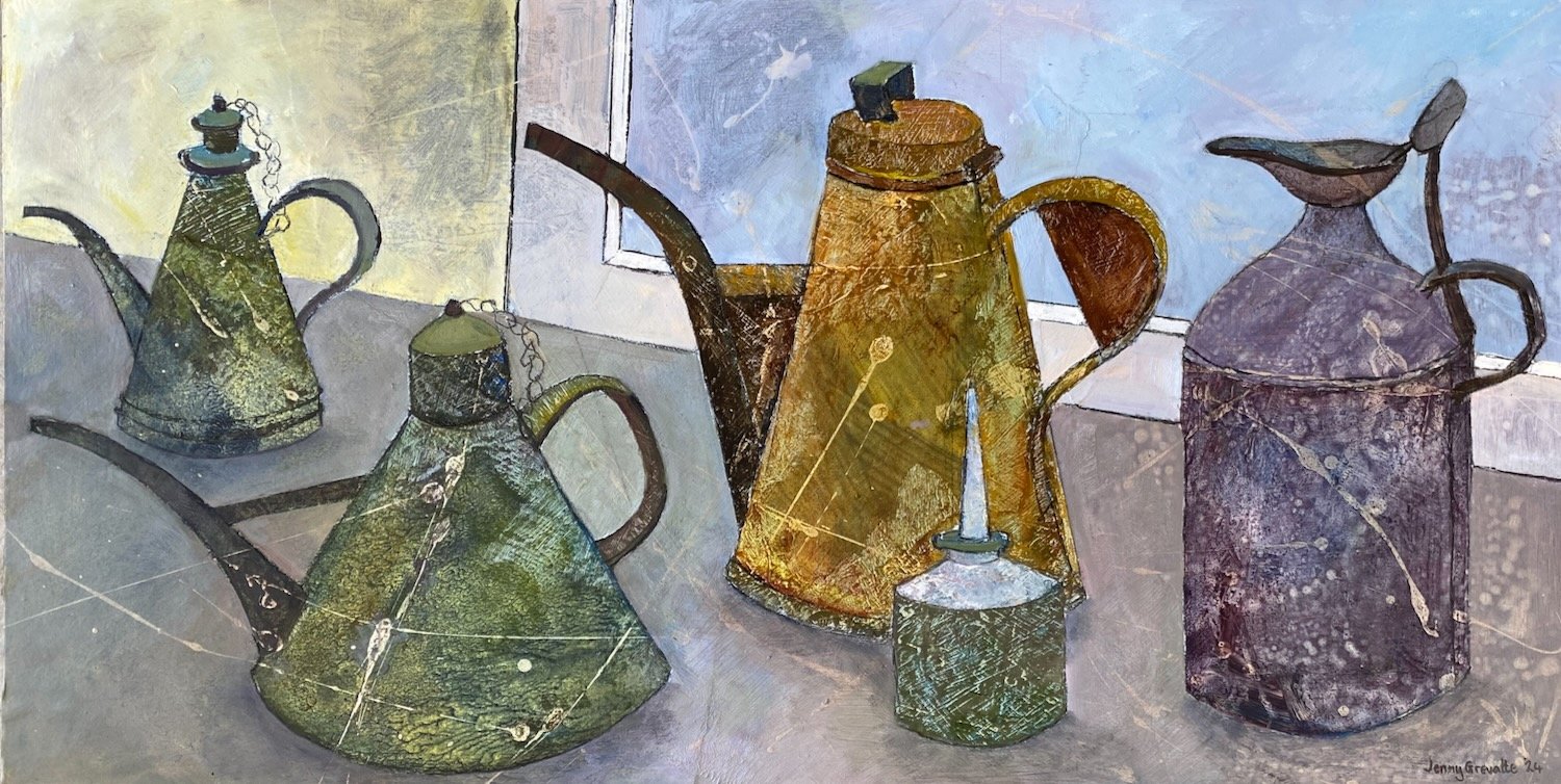 Vintage oil cans