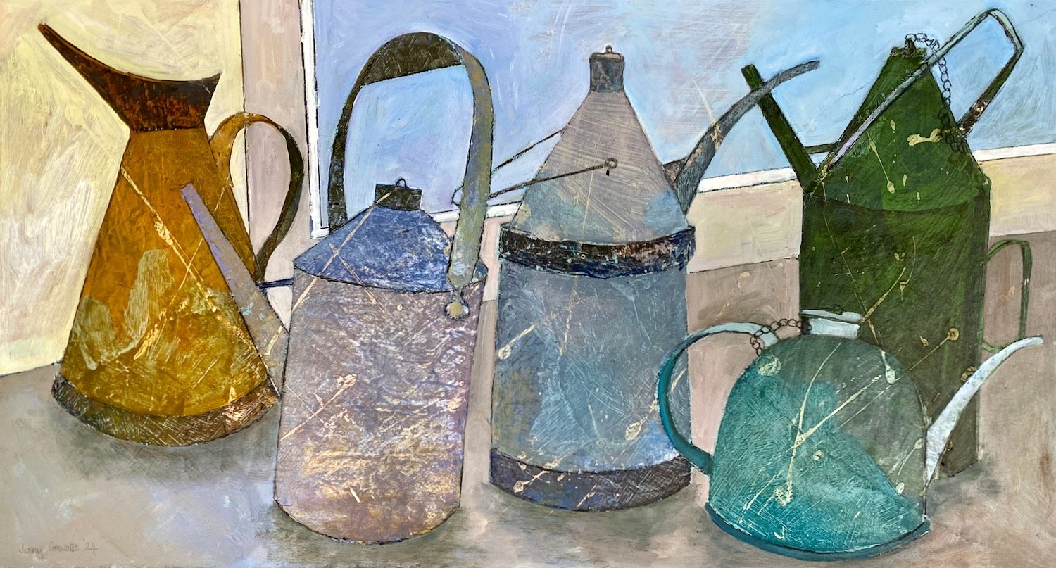 Vintage oil can collection