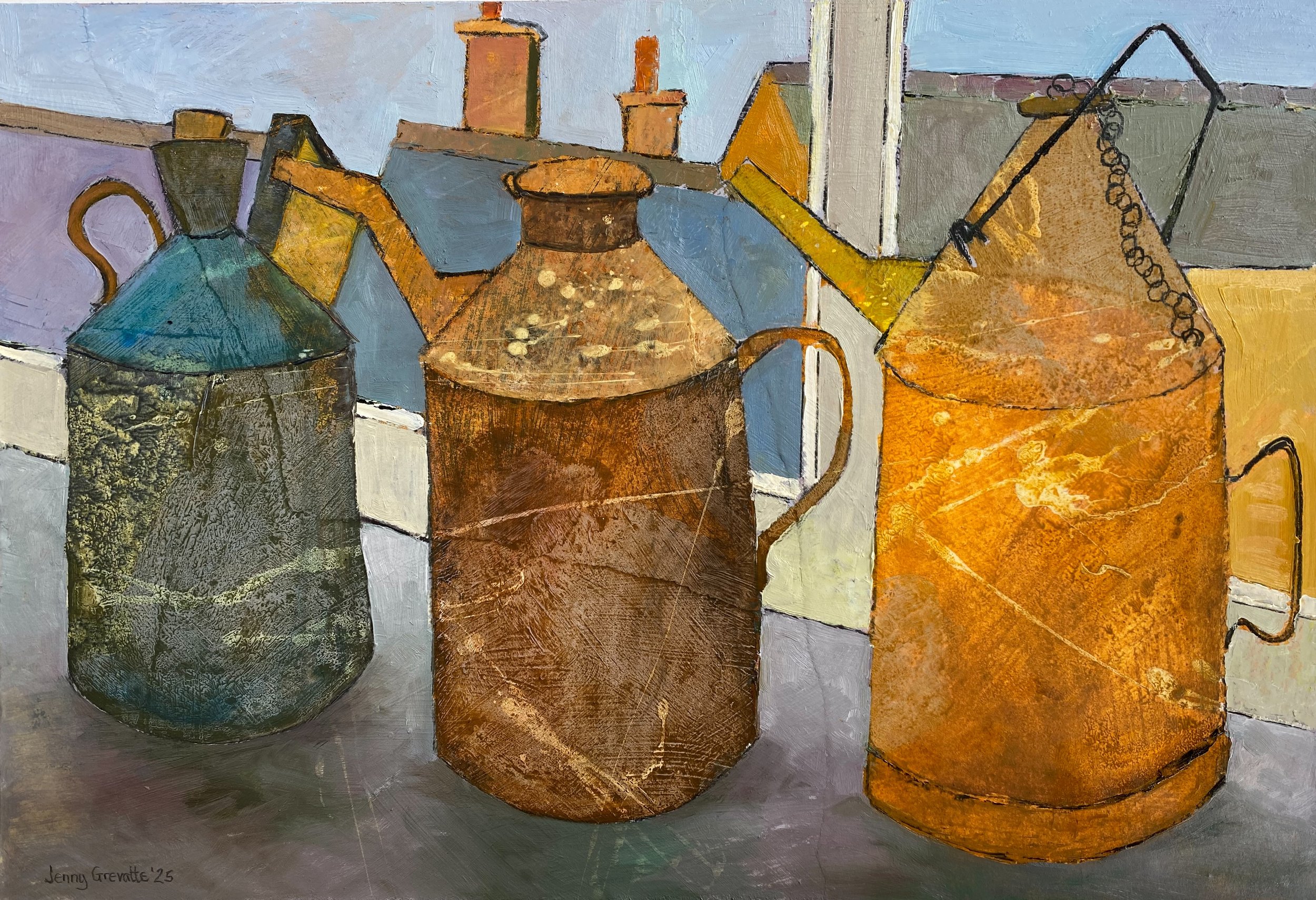 On the studio windowsill.