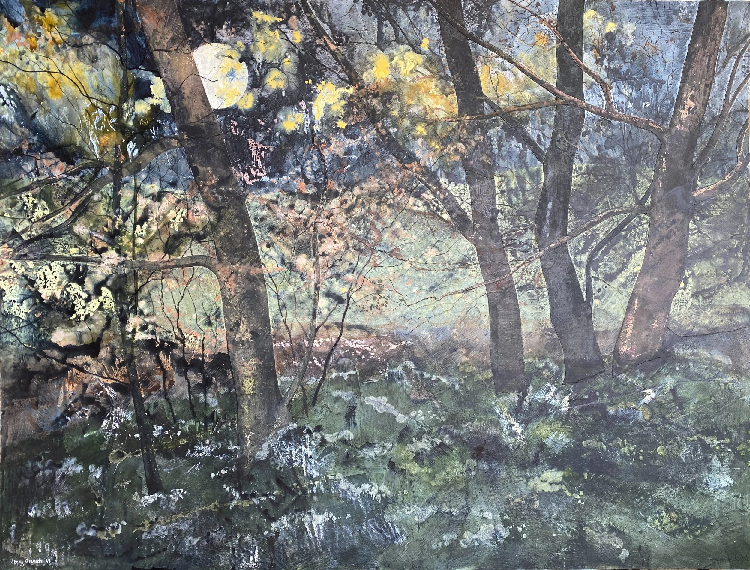 Snowdrops by moonlight