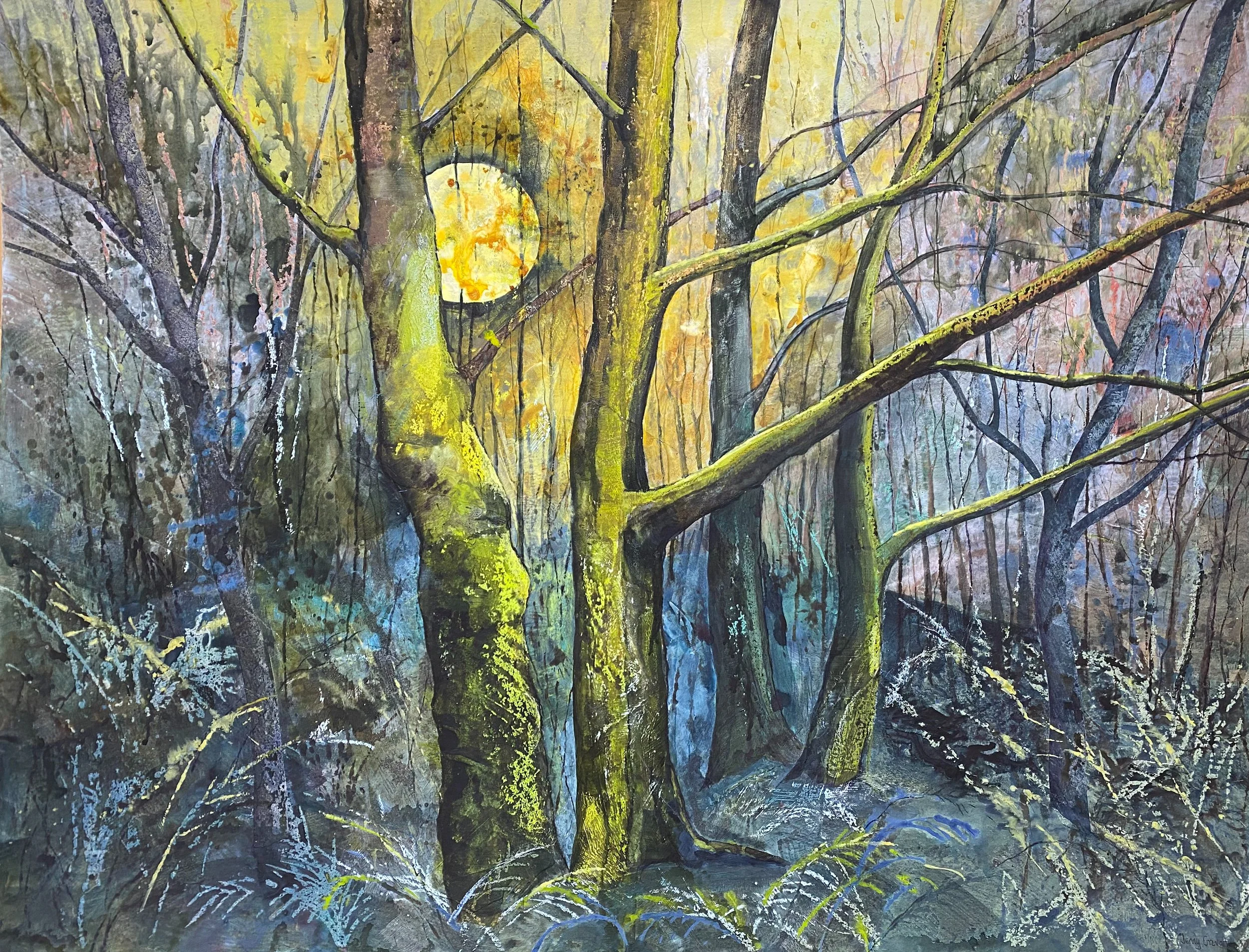 Night in a Cornish wood