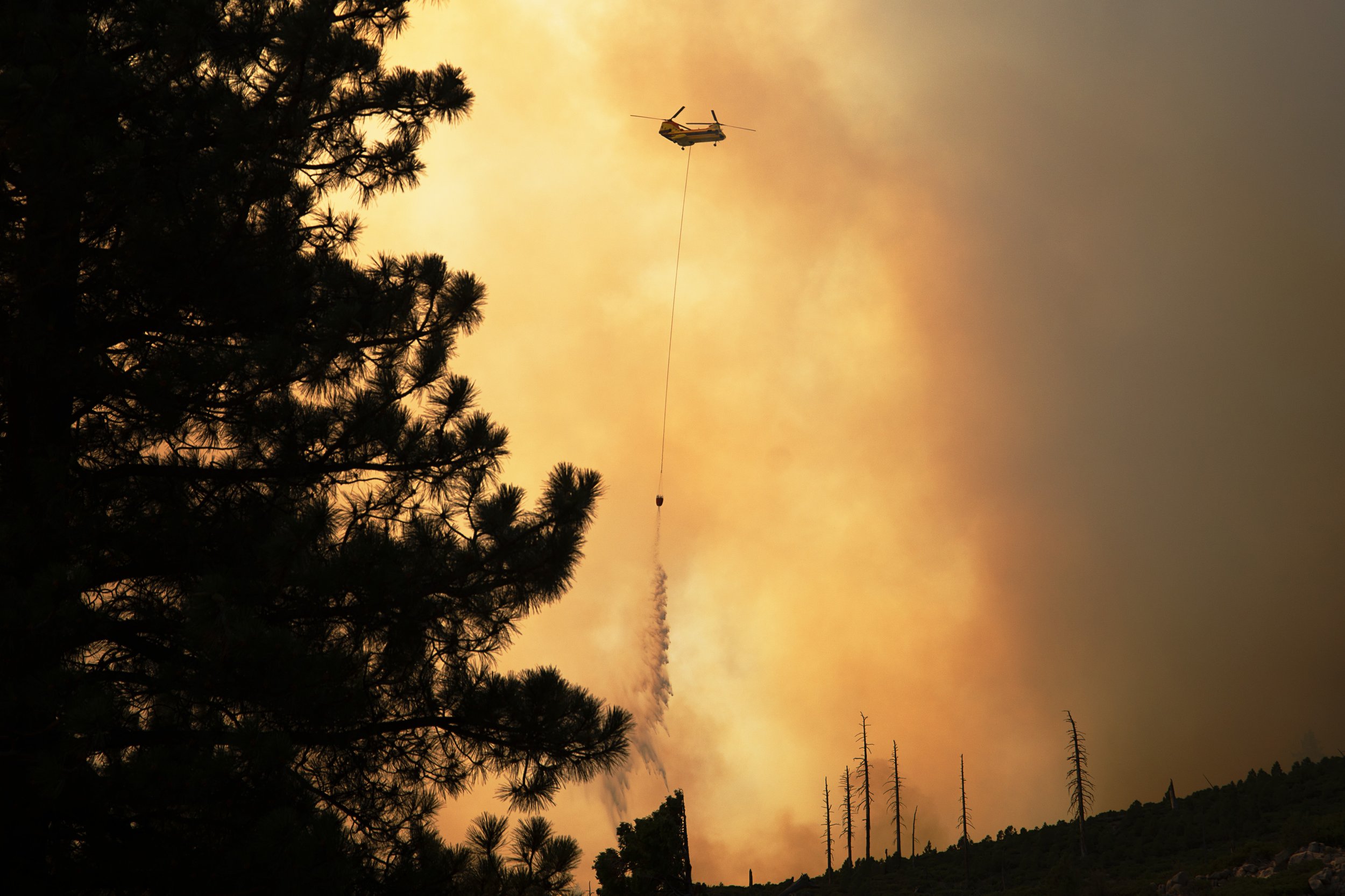  The Tamarack Fire burns near South Lake Tahoe, Ca. on July 20, 2021.  