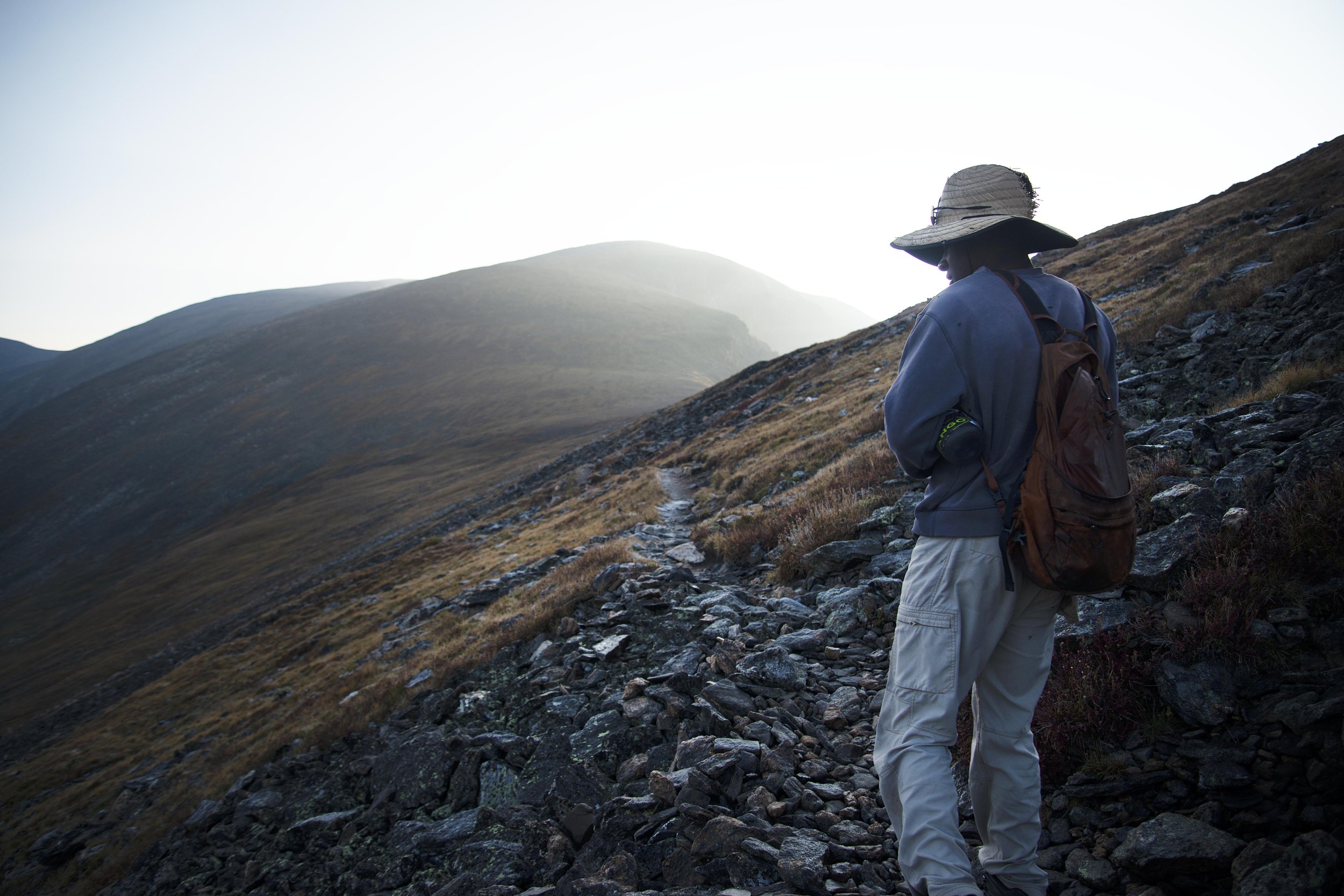  Jordan Barfield hikes in Rocky Mountain National Park near Estes, Co. on Sept. 6, 2021. 
