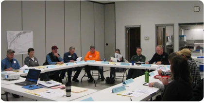 A water system emergency response tabletop exercise held in Biron, Wisconsin