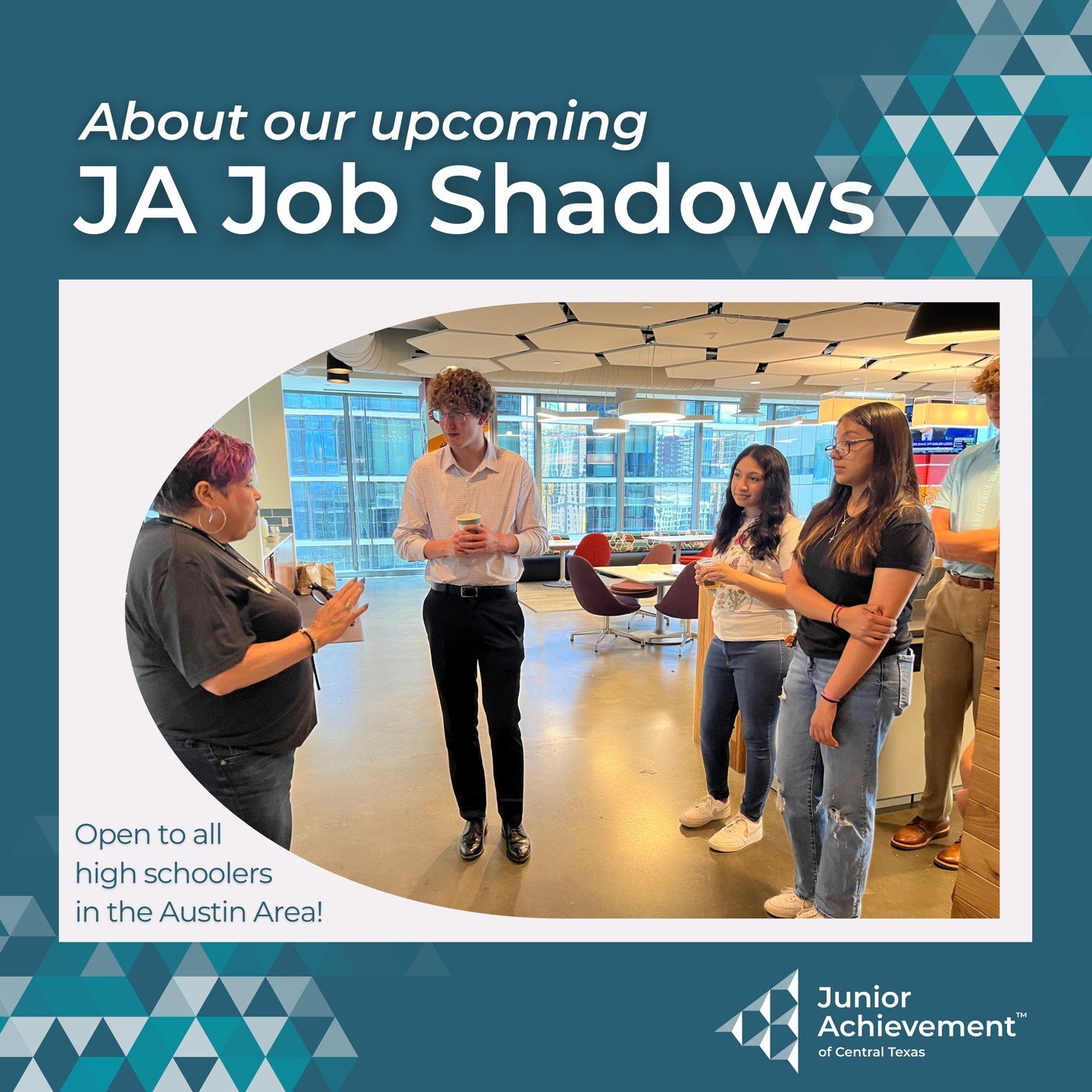 Exciting news for Central Texas high school students!

We're thrilled to announce our partnership with @CharlesSchwab and @Deloitte for two JA Job Shadows this summer. Through these experiences, students will delve into the realms of investing, finan