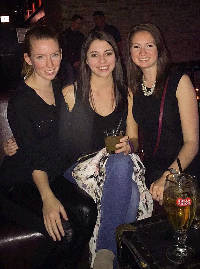 A new friend (Courtney, right) and an old friend (Kate, sorority sister, center) and I at Untitled Supper Club 