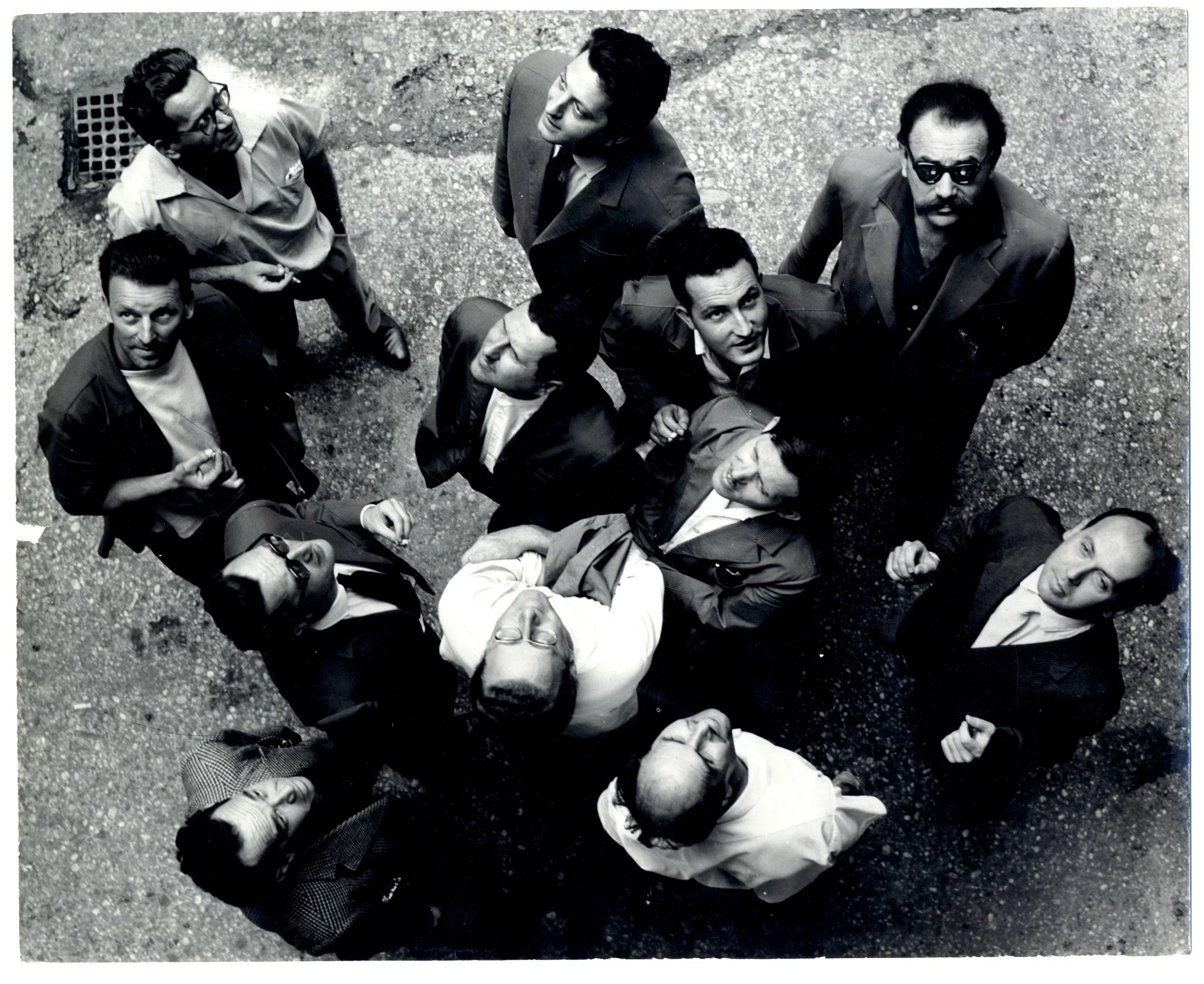 Gorgona Group, Gorgona is Looking at the Sky, 1961, bw photograph, collective work,242 x 299 mm, photographer Branko Balić.