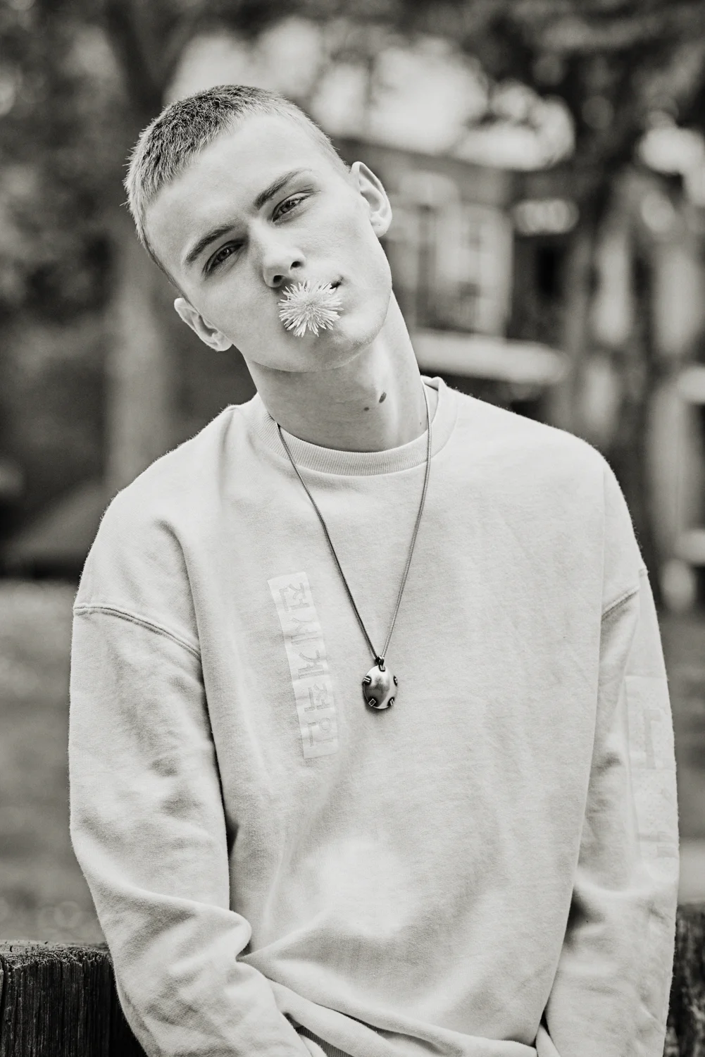 Long sleeve T-shirt - Topman, Necklace -Model’s own.