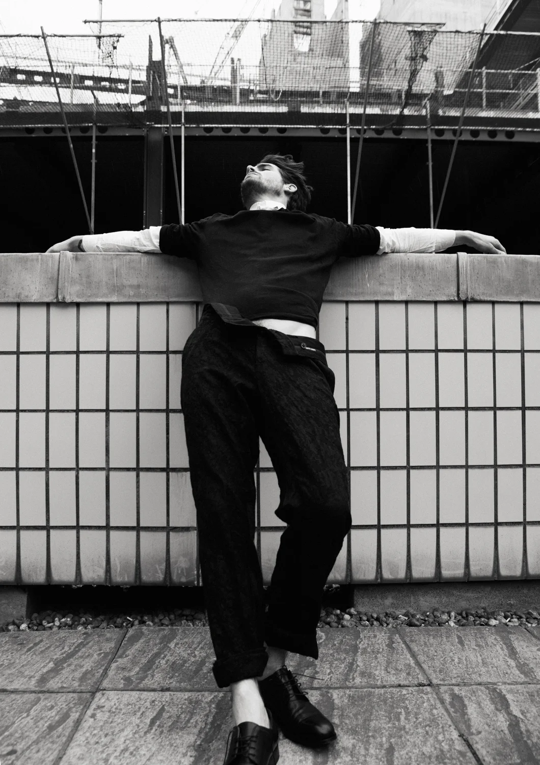 Shirt Marchand Drapier, Black shirt Zara, Trousers Damir Doma, Shoes Lanvin