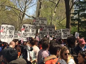 Rally in support of the #RighttoKnowAct in summer of 2016.