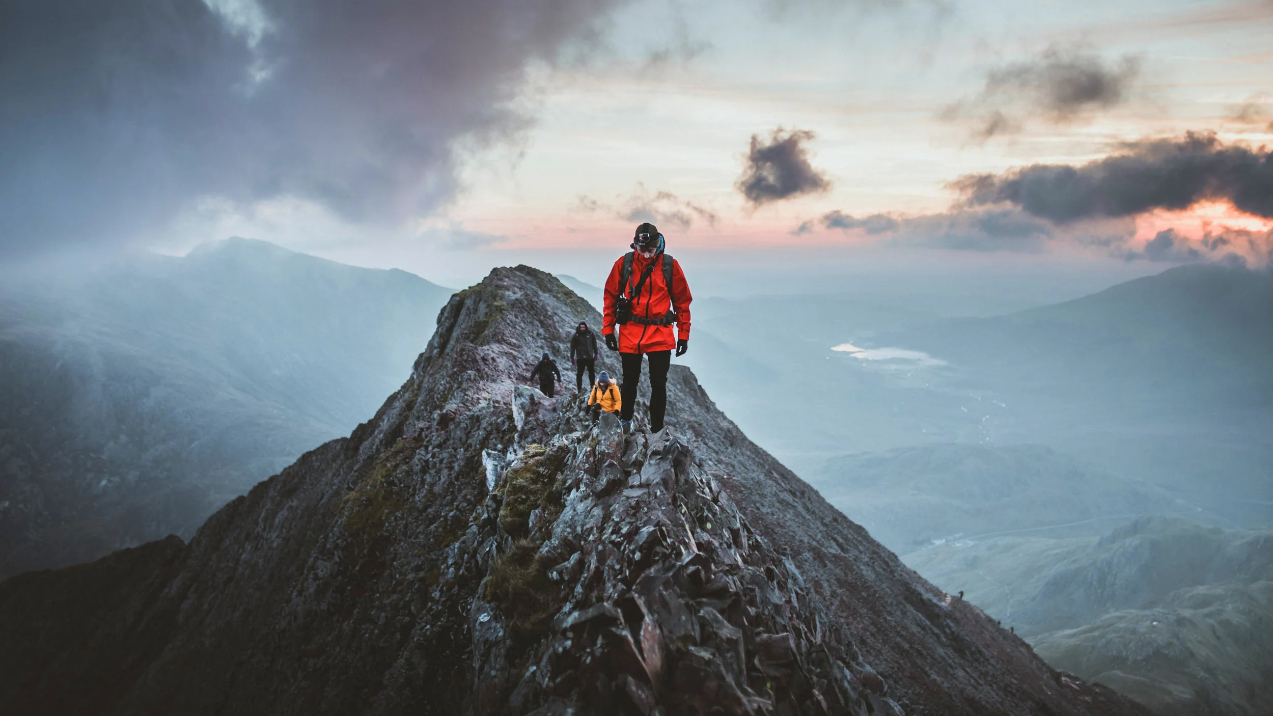 Summiting Crib Goch for the first time at sunrise — TOM KAHLER PHOTO UK Outdoor & Automotive