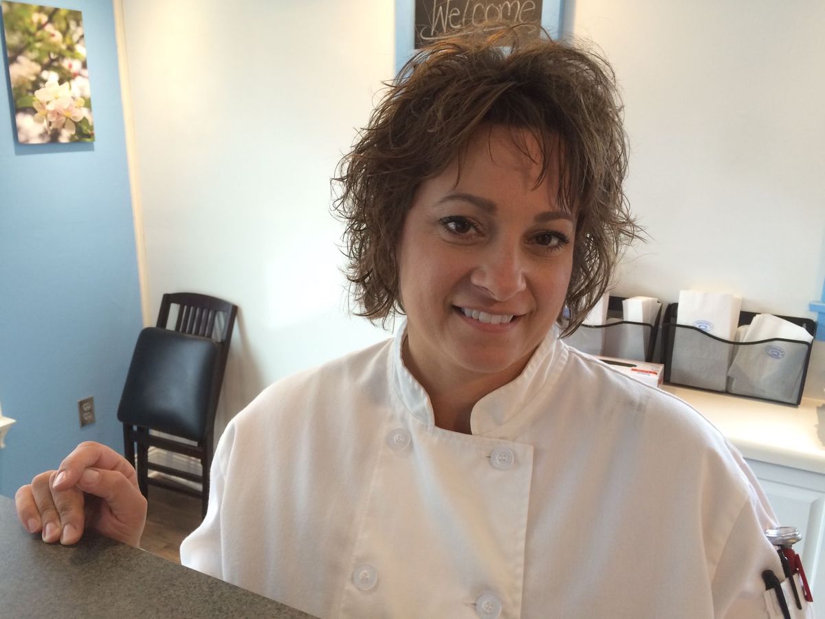 Photo by Hope McLeod Ginamarie Kinney Anderson, former pastry chef for Wild Rice, has opened a new chocolate/pastry shop with her husband David called Harbor House Sweets located in downtown Washburn.