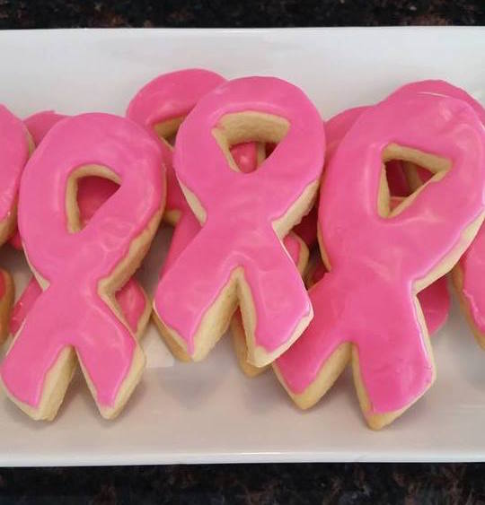 Cookies for Breast Cancer Awareness Month from Harbor House Sweets.