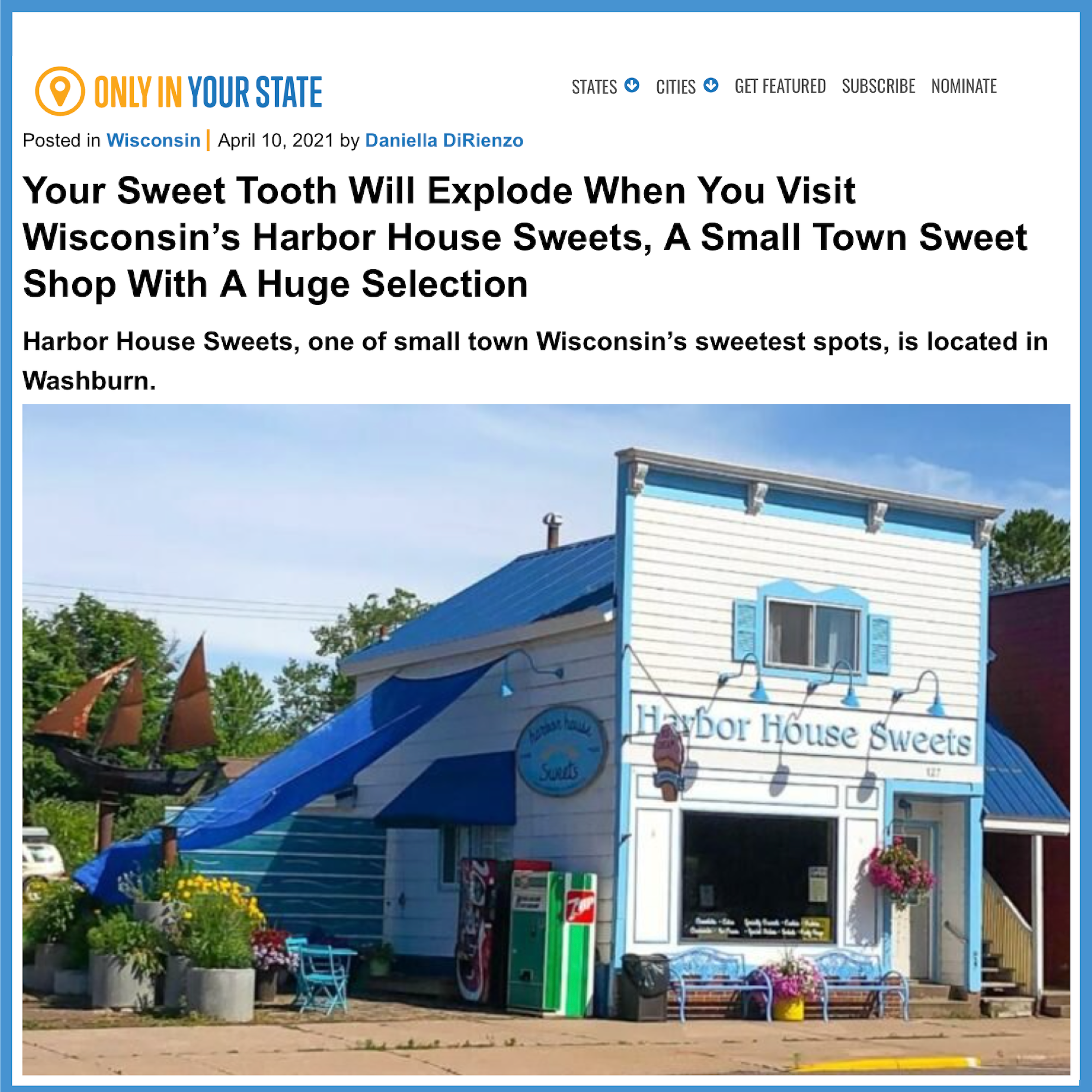 Check Out This Article About Harbor House Sweets Featured in Only In Your State!