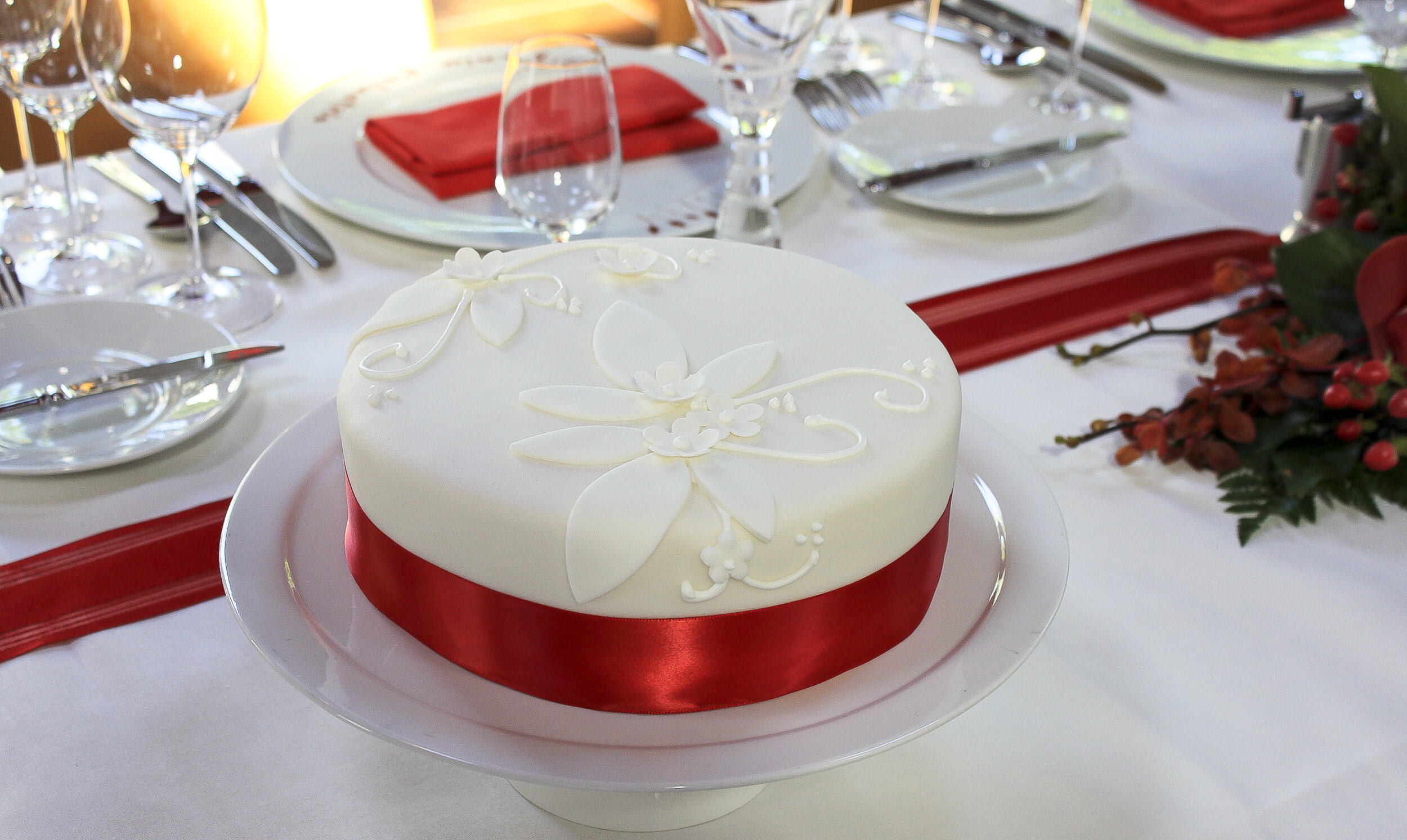 Wedding Cake with Red Ribbon.jpg