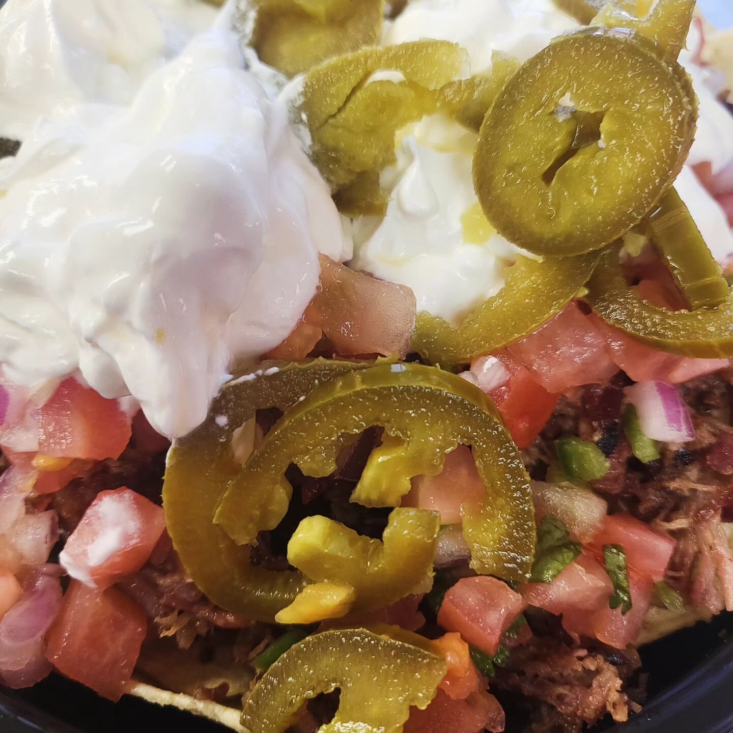 Today's lunch special is beef brisket nachos