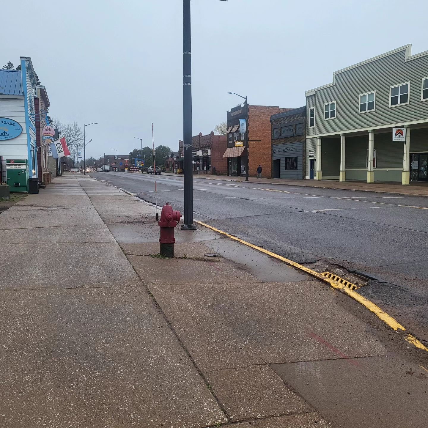 WASHBURN IS OPEN!!! Good morning, we have a few rainy days, but they are still continuing to work on the road construction. The businesses on this side of town can be accessed by 1st or 2nd Ave. There is business parking only available down here. We 