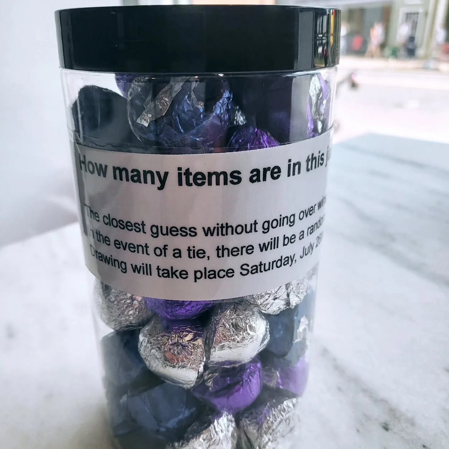 Thank you to everyone who played the game. The winner to the jar of chocolates is Jamie Zak.