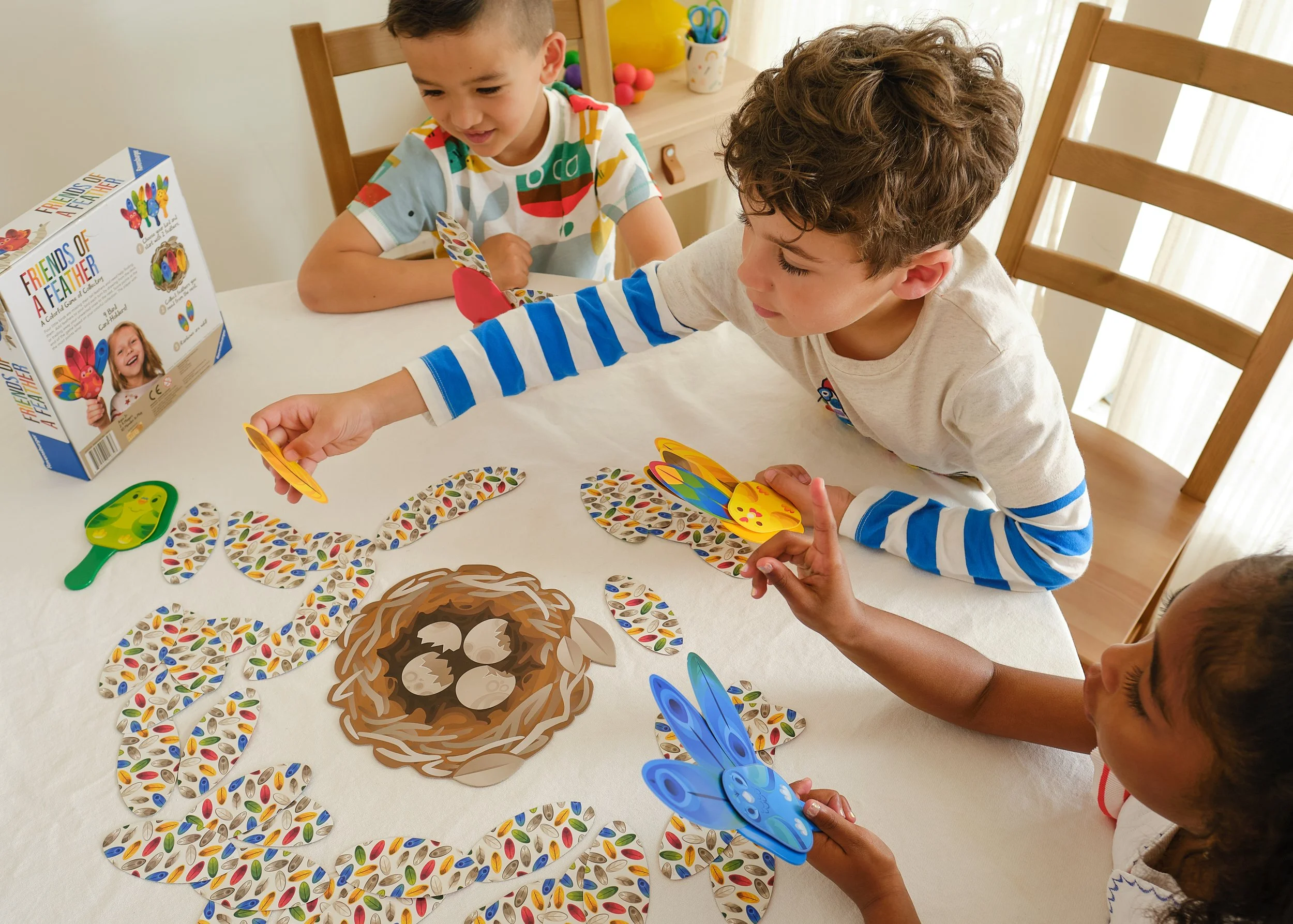 Kids playing boardgames