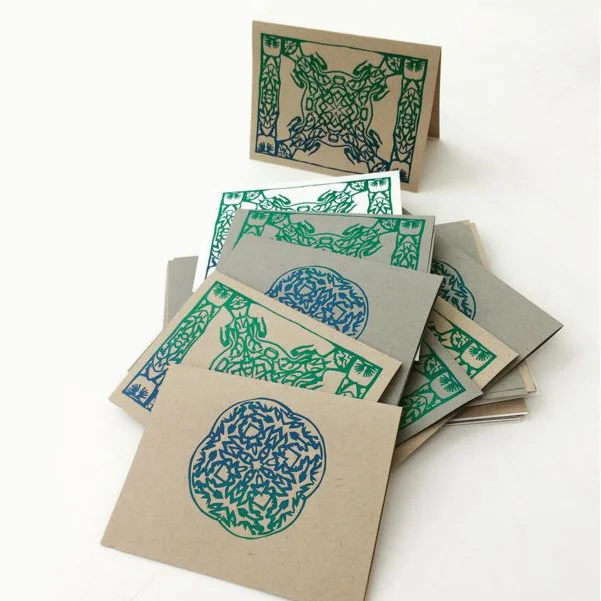 Silkscreened Paper Cut Designs