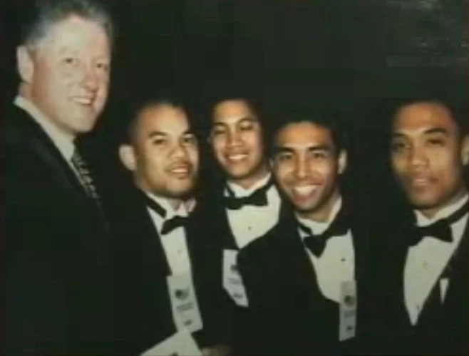 Opening for Stevie Wonder & Herbie Hancock and his band at President Clinton's Inaugural Ball in 1997.