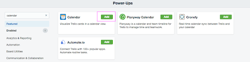 Planyway Calendar for Trello