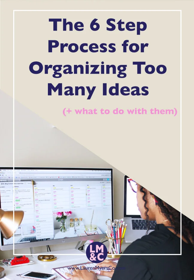 The 6 Step Process for Organizing Too Many Ideas