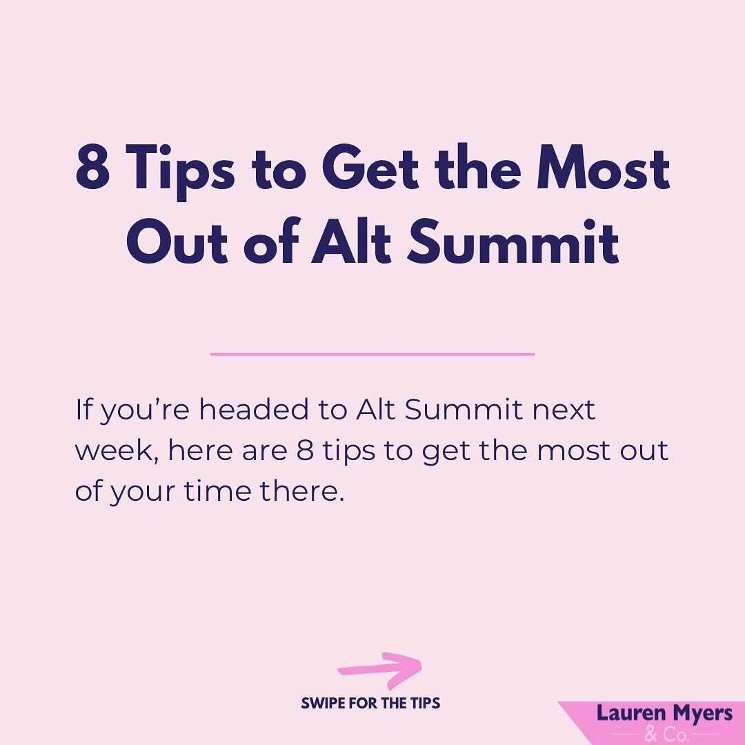 Alt Summit 🌴 is less than a week away, so I wanted to share 8 major tips to get the most out of the conference! Swipe through and let me know if you are attending this year- I&rsquo;d love to meet you! 

#altsummit #altsummit2024