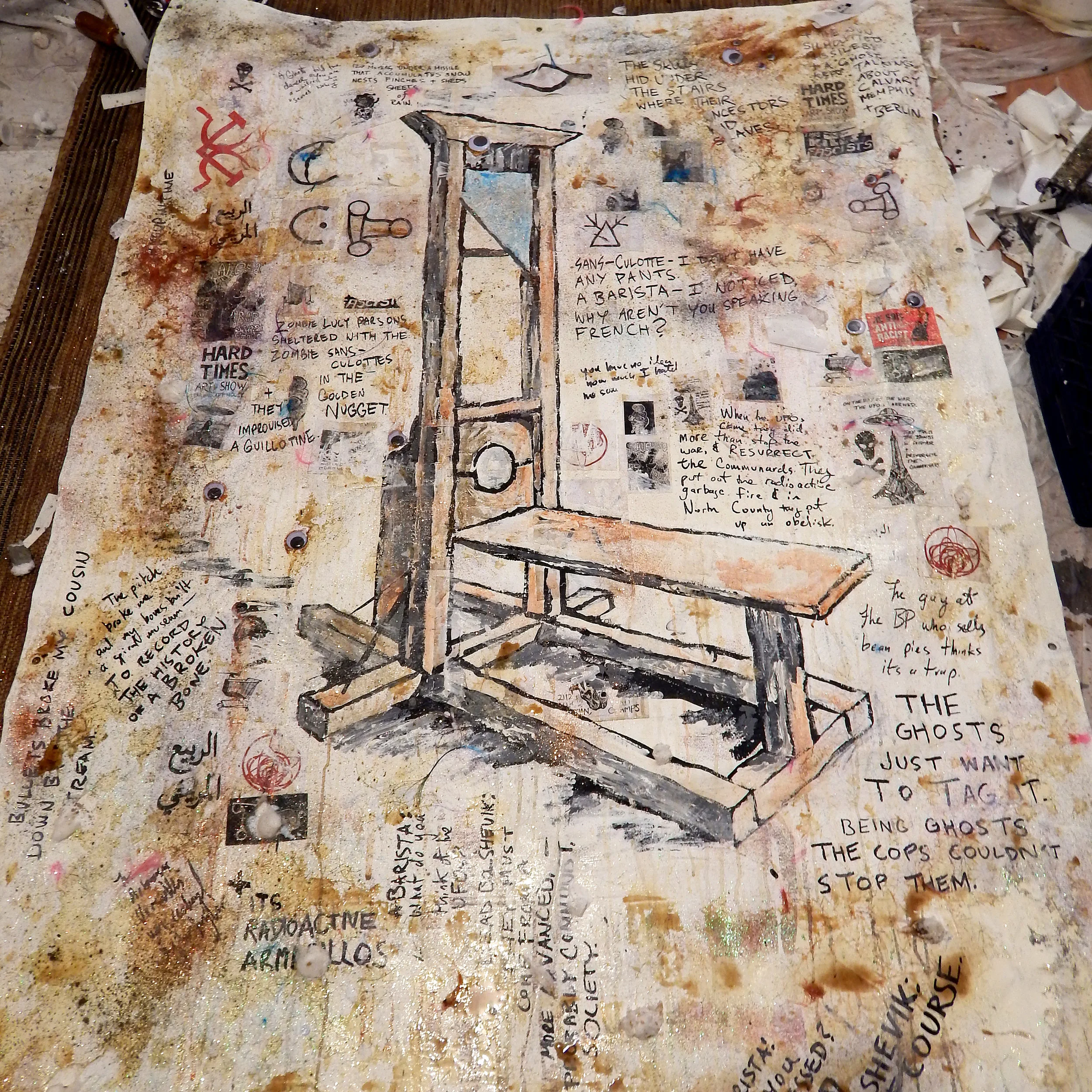 "Lengend/Key (The Barista Who Could See the Future)" in progress (Dollar Art House, January 2017)