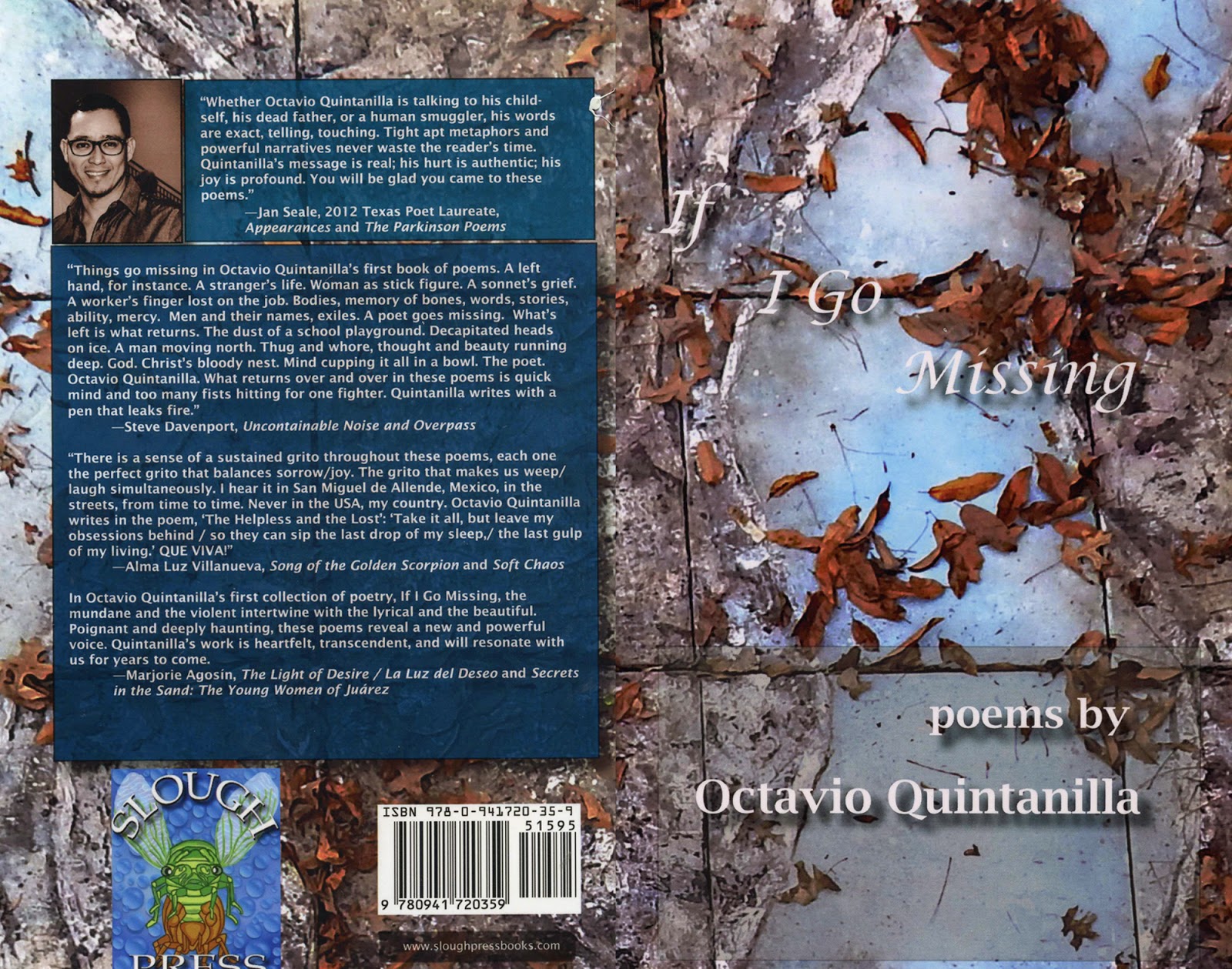 Cover art for Octavio Quintanilla's If I Go Missing (Slough Press, 2014). (Adam Turl)