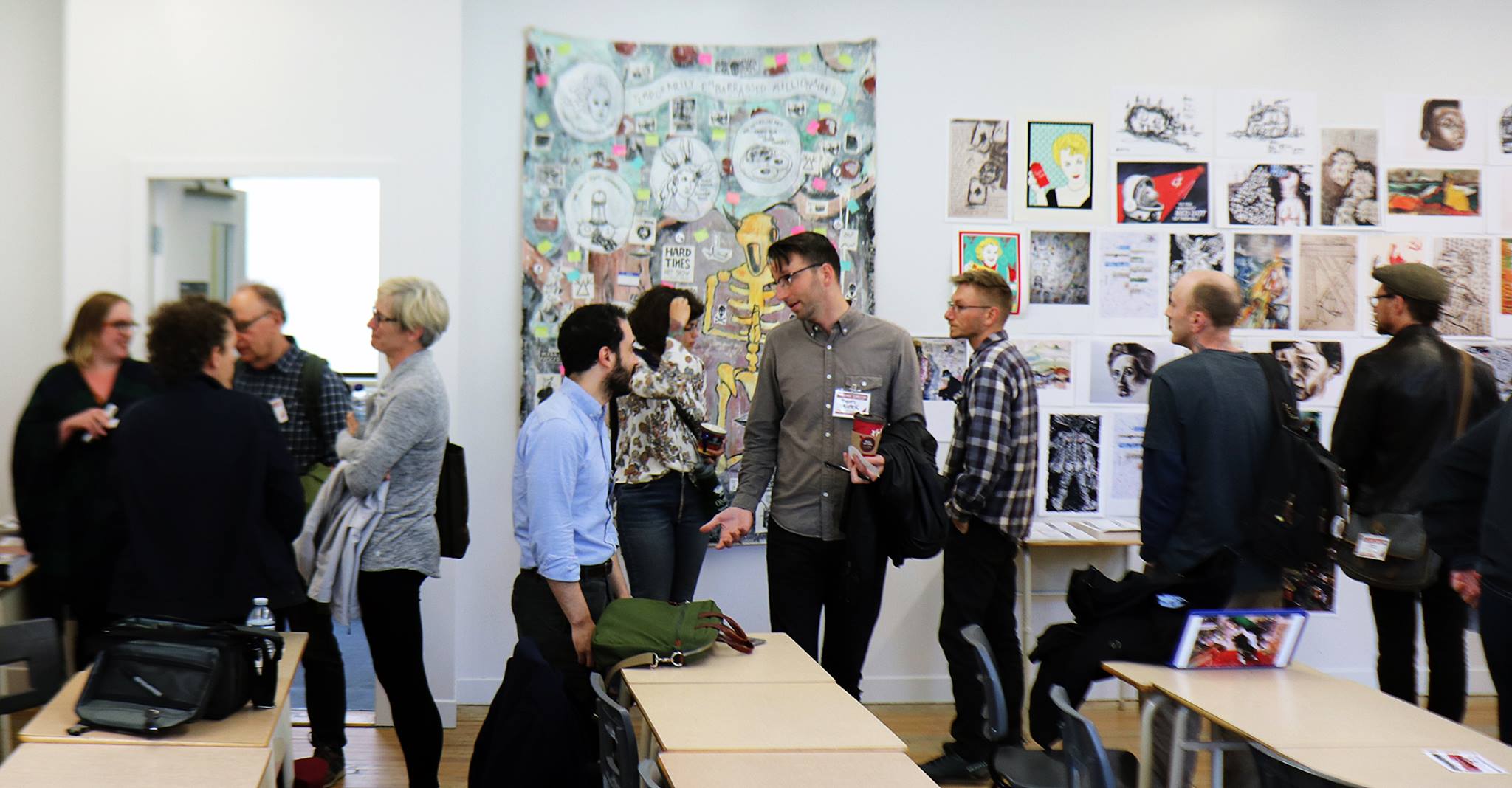 Red Wedge art display at Historical Materialism Montreal (2018)