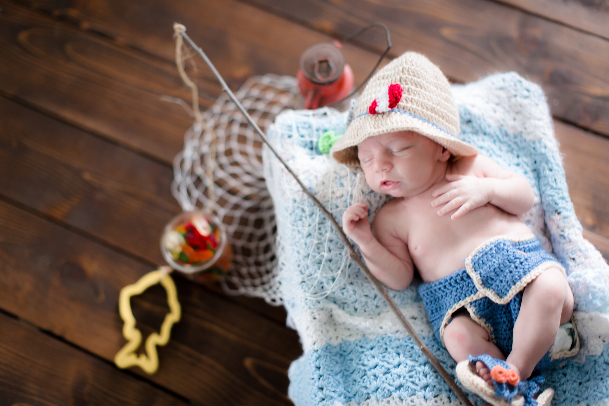 Baby Beau: Farming and Fishing newborn baby boy — Skylar Wyatt Photography